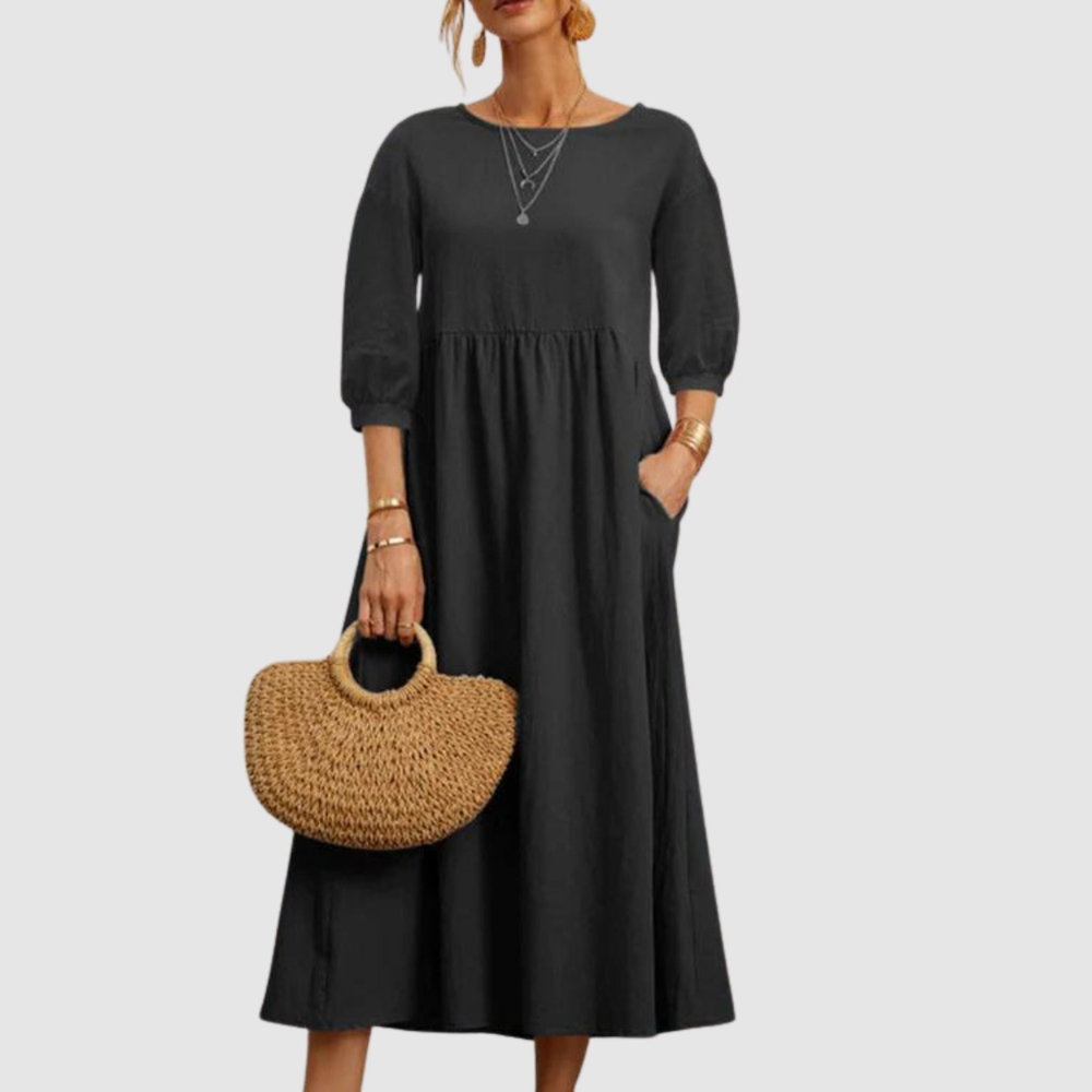 Ebony - Sommerkleid mit Laternenärmel für Frauen