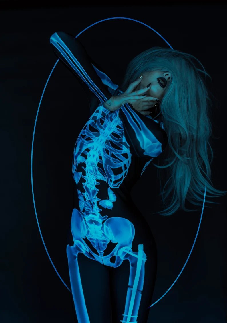 Halloween Skelett Suit | Beängstigend sexy an Halloween