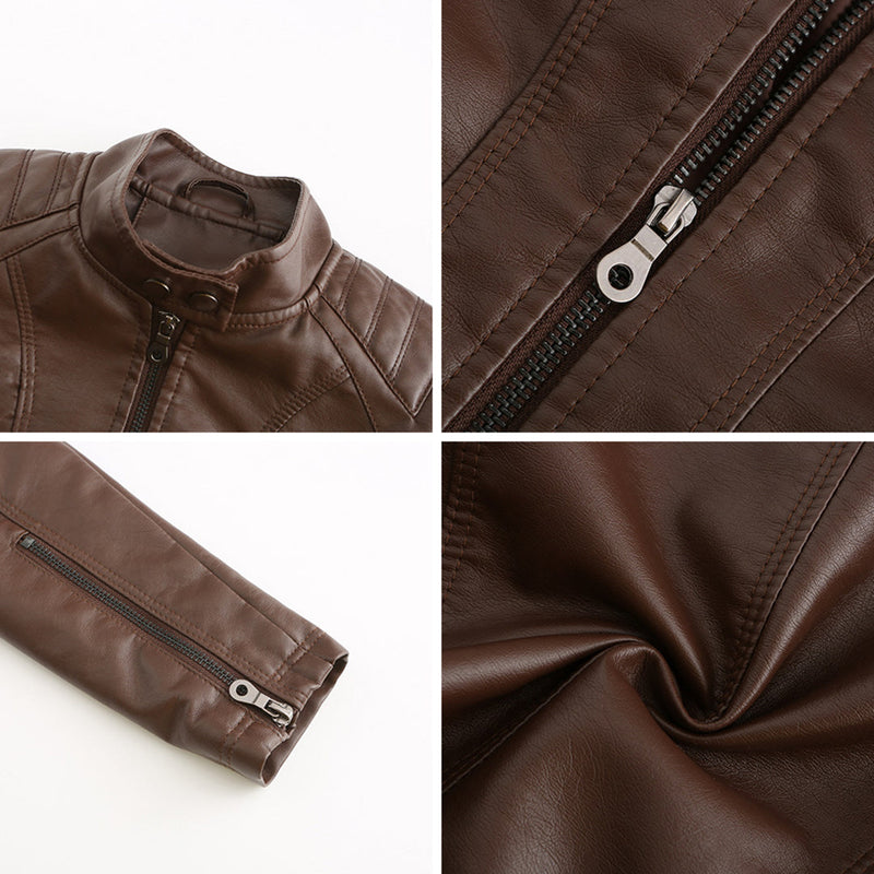 Alene Jacket - Stylische Lederjacke mit asymmetrischem Reißverschluss