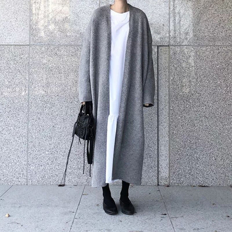 Amy - Stylischer warmer langer Mantel Jacke