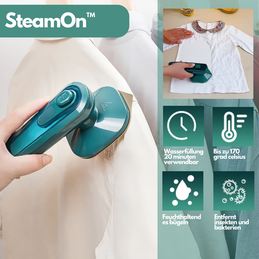 Steamy™ Tragbares Dampfbügeleisen - Bügeln Sie Ihre Kleidung einfach und schnell